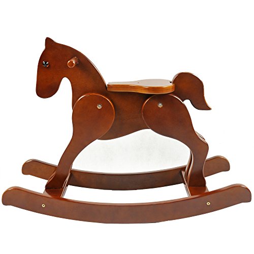 image for Hessie Classic Antique Wooden Outdoor Rocking Horse, Ride On Toys Rock