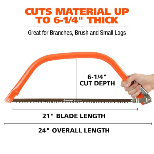 GreatNeck 21 Inch Bow Saw for Brush Clearing and Dry Wood Cutting photo 11