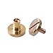 ZIJIA Yellow 10 x 4 x 6mm Leather Brass Belt Wallet Craft Flat Solid Screw Nail Rivet Chicago Binding Screws Studes Pack of 20