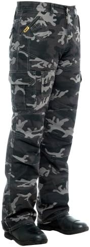 BILT IRON WORKERS Camo Cargo Motorcycle Pants - 30, Gray