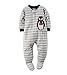 Carters Baby Boys 1-Piece Fleece PJs Penguin Stripe Grey 18 Months