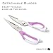 Kitchen Scissors - Multi-Function Kitchen Shears, Heavy Duty, Razor-Sharp Stainless Steel, Easy-Clean, Dishwasher-Safe (Pink Lavender)