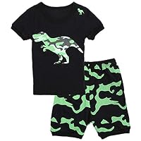 PJWHWXU Boys Pajama Set 100% Cotton Kids PJS Snug Fit Pyjamas Sleepwear 12M-12 Kids Loungewear Dinosaur PJS (Sleepwear, 8)