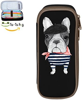 Fymanlu Gentle Bulldog Big Capacity Pencil Case Bag Portable Stylish Nylon Pen Cases