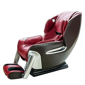 Massage chair YS-S002 Reclining Leather, Automatic Zero Gravity Relax chair Multifunctional Full Body 4D Massager/Simulation hand massage/with Bluetooth speaker,Red