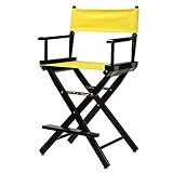 Casual Home Director's Chair ,Black Frame/Yellow