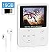THUNDERGOD Portable MP3 Player 16GB MP4 Player 1.8'' LCD Digital Music Player with HiFi Sound Earphones Support Video Radio E-Book Recorder Picture