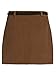 Romwe Women's Cute Mini Corduroy Button Down Pocket Skirt with Belt