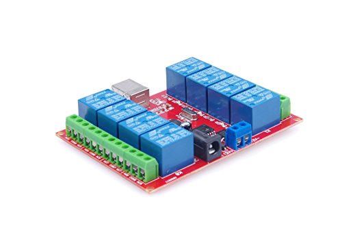 KNACRO 12v 8 Channel USB Relay Module Programmable Computer Control omputer USB control switch/driver/PC Intelligent Controller - Thumbnail 4