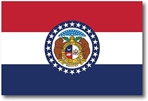 Missouri Car Magnet US State Flag Refrigerator Locker SUV Heavy Duty Waterproof