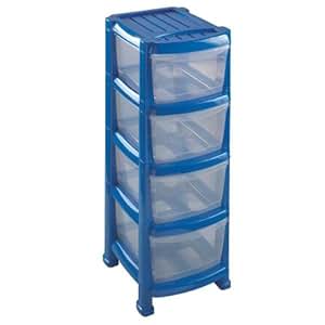 Heidrun 1521 - Cajonera de plástico con ruedas (29 x 38 x 60,5 cm, 4