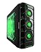 Apevia X-CRUISER3-GN ATXr Mid Tower Gaming Case with 5 Fans, Large Geen Side Window, USB2.0/USB3.0/HD Audio Ports, Fan Speed Controller, Colored VU/Temp/Fan Speed Gauges, up to 7 x Cooling Fan Space - Green