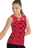 Balera Slashed Tank Girls for Dance with Cutouts Shirt