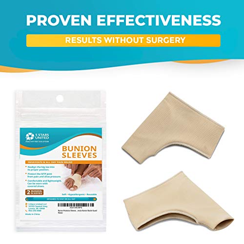 Bunion Corrector and Bunion Relief Sleeve 2Pack Gel Pads Hallux Valgus Cover Toe Socks with