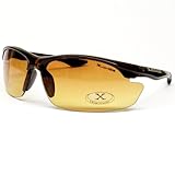 Xloop Hd Lens Sports Wrap Sunglasses Mens Womens Brown Xl434