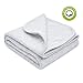 Zenssia Organic Cotton Baby Blanket Warm, Breathable and Super Soft Quilted Toddler Blanket for Boys and Girls - Thermal Crib Blanket Thick and Light Weight 39x39 Inches Large -Gray