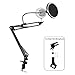 Earamble Professional Studio Condenser Microphone Suspension Boom Scissor Mic Arm Stand with Table Mounting Clamp Suitable for Blue Yeti Snowball