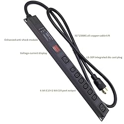 8way C13 C19 30A 120V-240V Metered PDU Current