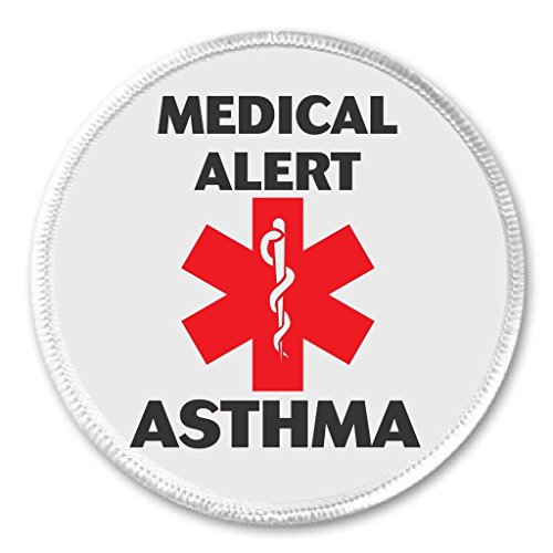 Medical Alert ASTHMA 3" Sew On Patch Emergency Health Symbol Sign