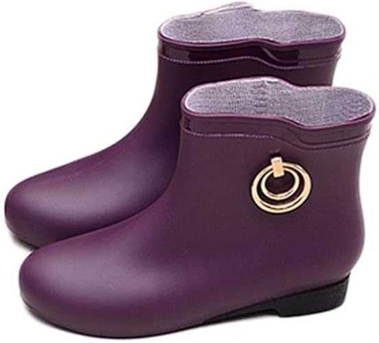 Amazon Zai2 ラバーブーツ レディース ミドル丈 レインブーツ 雪 ショート 防水 スノーブーツ 雨靴 梅雨 台風 おしゃれ 大きいサイズ 履き口大きい 履き口 ゆったり 筒周り 脱ぎ履きしやすい ファッション ガーデニング風 Zai2 ブーツ ブーティ
