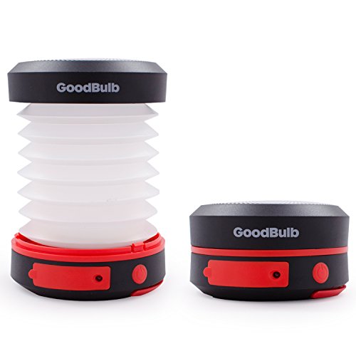 GoodBulb Compact Solar Lantern - Collapsible Lantern - Camping Accessories - Solar Lights - LED Rechargeable Light - USB Power Bank