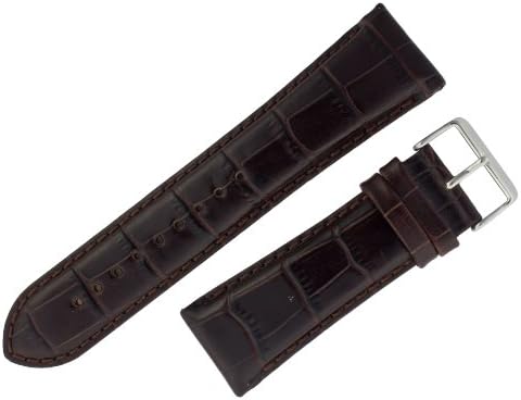 Assorted Watch Strap 28mm Brown Alligator Print Leather ASRTSTRP4