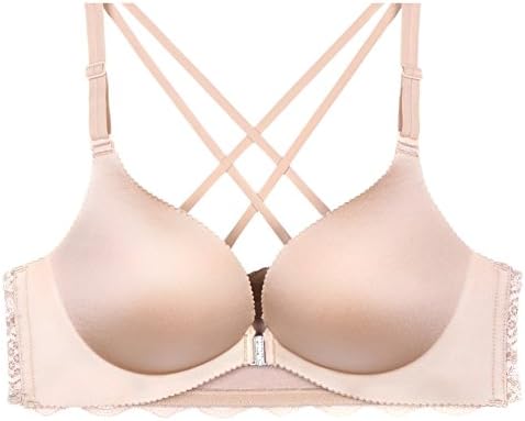 Cross-back bra shoulder straps with beauty/wireless pop-up bra/ seamless buckle lace underwear before-B 80B