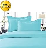 Elegant Comfort 1500 Thread Count Luxury Egyptian Quality Wrinkle and Fade Resistant 4-Piece Sheet Set, Full, Aqua