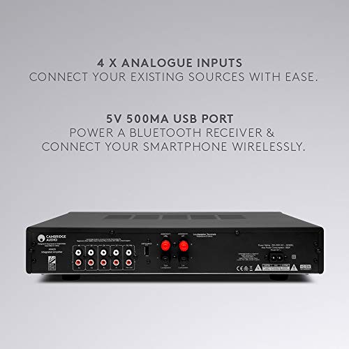 Cambridge Audio AXA25 4 Channel Integrated Stereo Amplifier with Bluetooth Receiver (Sold Separately)