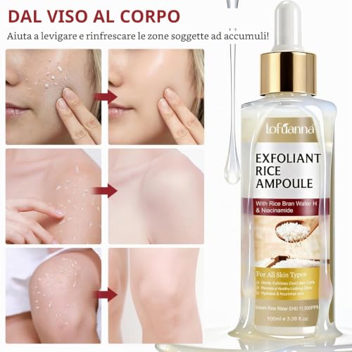 White Rice Gentle Face & Body Exfoliator, Helps Remove Blackheads & Dead Skin, Exfoliation & Hydration, Pore Care, White Rice Glow (100ml)