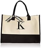 Mud Pie K-Initial Canvas Tote