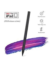 Stylus Pen for Apple iPad Pro Palm Rejection , Active Digital Pencil for iPad pro 3rd Gen 11 12.9 Inch Air 3rd Gen   iPad 6th Gen   iPad mini 5th Gen After 2018-Black