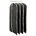 EZOWare (Set of 4 60 inch Garment Bag, Black Foldable Breathable Garment Suit Dress Jacket Coat Shirt Dust Cover Travel Bag