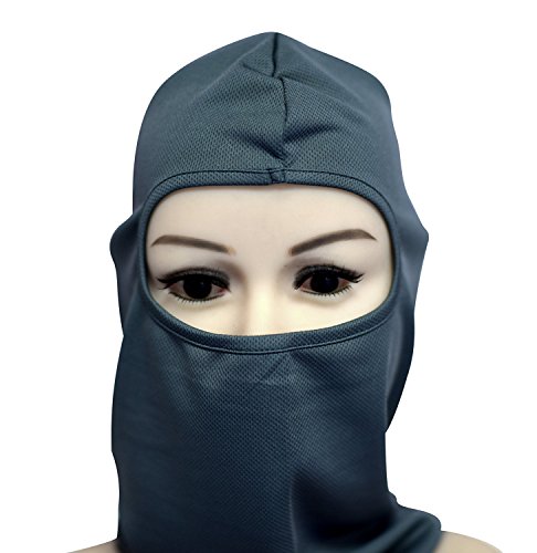 Zldoll Ski Face Mask Ultra Thin Windproof Motorcycle Cycling Balaclava Candy Color for Fishing Running Skiing Hiking (Grey)