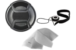 DIGITAL NC Lens Cap Center Pinch (67mm) + Lens Cap Holder Compatible with Panasonic Lumix DMC-FZ2500