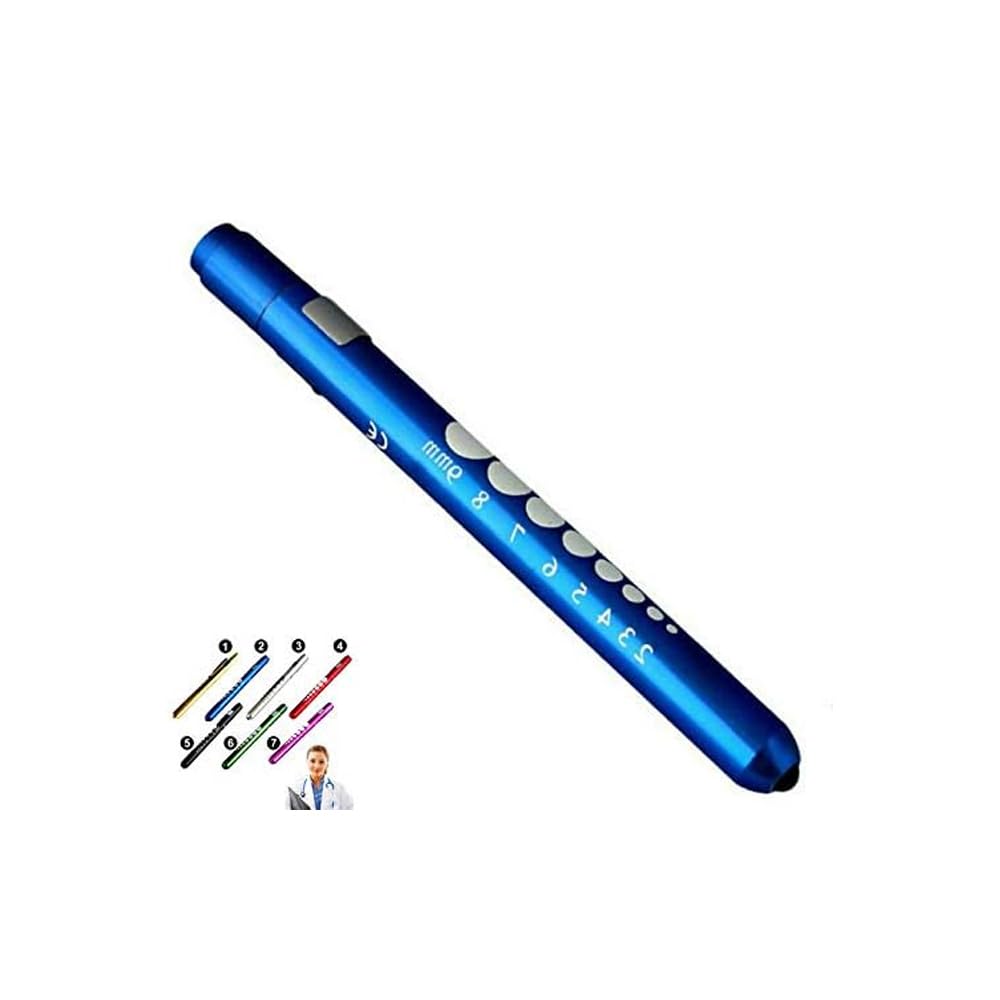 Supertool Mini Pen Torch Light Diagnostic Medical Penlight, Mini Reusable LED Penlight Flashlight Pen Torch for Home Outdoor Doctor Nurse EMT Emergency (Blue, 1 Pack),13.5cm