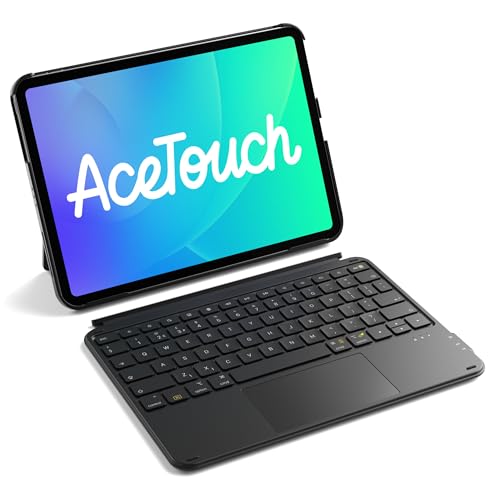 Inateck Ultralight Keyboard Case with Touchpad for iPad A16 11th Gen 2025/10th 2022 (11/10.9 inch), Detachable Keyboard for iPad Air 11" M4 2026/M3/M2, Air 5/4, Pro 11" 4/3/2/1, UK Layout, Black
