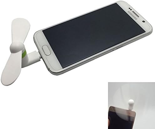 XINSIR OTG Micro Mini Mobile Phone Fan, Flexible Portable Dock Cool Cooler Rotating Fan for Samsung,LG,Xiaomi,Huawei&Other Android Smart Phones (White)
