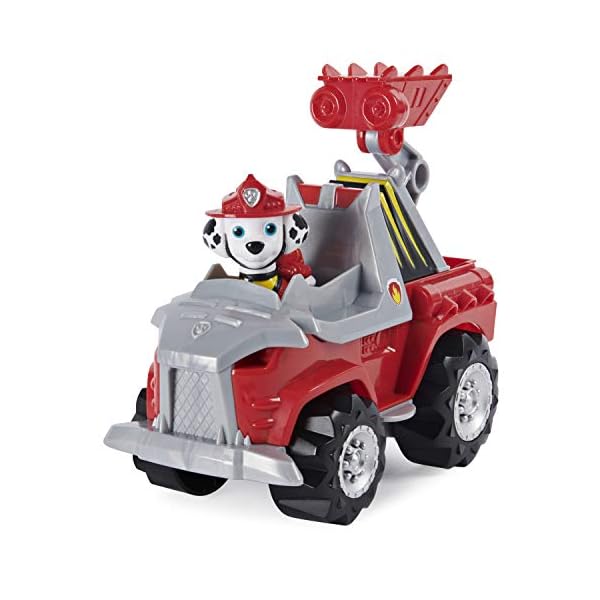 La-Pat-Patrouille-La-Pat-Paw-Patrol-6056930-Childrens-Toy-Vehicle-and-Dino-Rescue-Figurine-Random-Model Paw Patrol Marshall 6056930 – Children's Toy – Vehicle + Dino Rescue Figurine Random Model, Multicolored