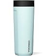 Corkcicle Commuter Cup Travel Mug with 360° Sip Lid, Gloss Powder Blue, 17 oz – Insulated Coffee Mug with Lid Keeps Beverages Cold 18 Hours, Hot 5 Hours – Cupholder Friendly & Spill-Proof Slim Tumbler