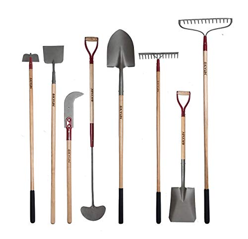 KYLIN Garden Tools Set with Long Ash Wood Handle