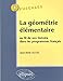 La géométrie élémentaire - N°3 (OPUSCULES) by 
