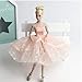 Fityle Handmade Doll Skirt Evening Party Dress for 1/6 BJD Dolls Clothes for Blythe Dolls Dress Up (Pink)