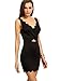 SheIn Women's V-Neck Sleeveless Hollow Backless Bodycon Dress Small Black