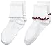 Jefferies Socks Big Girls' Seamless Ripple Edge Socks 2 Pair Pack