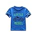 AJia Kids 2 Piece Short Sleeve Shirt and Shorts for 1 to 5 Years Olds Little Boy (3 Years (100), Blue/White)