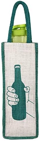 Sontronix® Assorted Jute Re-usable and Eco-Friendly Water/Wine/Champagne/Beer Bottle Carry Bag
