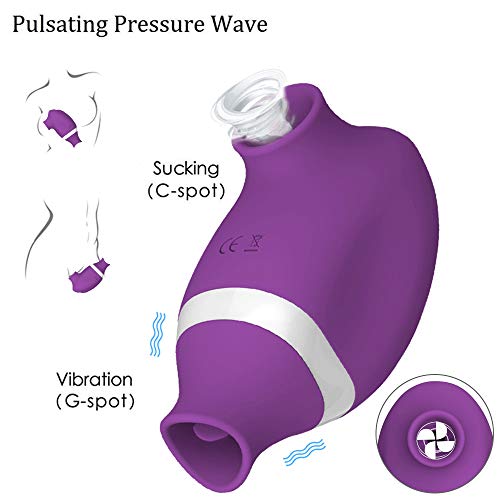 JSCRH 2-in-1 Sucking Vibrator G Spot Stimulation Tongue Vibrators Silicone Breast Nipple Sucker Clitoris Licking Vibrator Oral Sex Toy,Purple in Dubai - UAE | Whizz G-Spot JSCRH 2-in-1 Sucking Vibrator G Spot Stimulation Tongue Vibrators Silicone Breast Nipple Sucker Clitoris Licking Vibrator Oral Sex Toy,Purple in Dubai - UAE | Whizz G-Spot