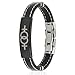 Rubber Accent & Steel Female Symbol Lesbian Pride Bracelet Wristband. One Wristlet for Lesbians. Rainbow Pride Lesbian Jewelry
