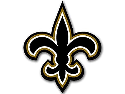 American Vinyl Black Gold Fleur De Lis Shaped Sticker New Orleans Nola French